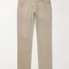 Slim-Fit Straight-Leg Cotton-Blend Twill Trousers Slim-Fit Straight-Leg Cotton-Blend Twill Trousers