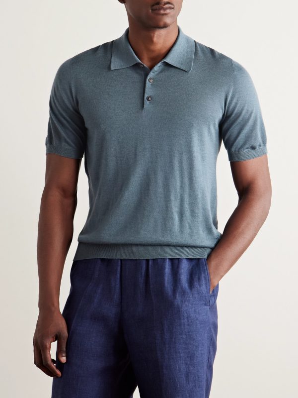 Tantallon Slim-Fit Merino Wool Polo Shirt - FR