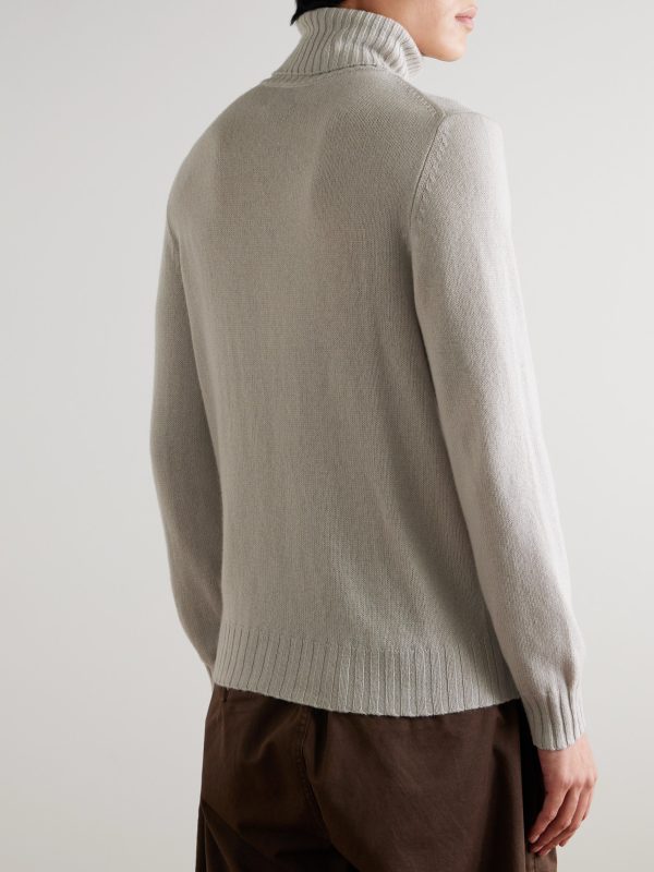 Virgin Wool and Cashmere-Blend Rollneck Sweater - BK Virgin Wool and Cashmere-Blend Rollneck Sweater - BK