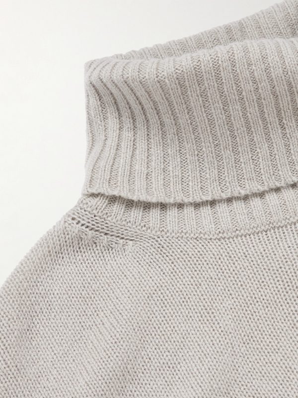 Virgin Wool and Cashmere-Blend Rollneck Sweater - CU Virgin Wool and Cashmere-Blend Rollneck Sweater - CU