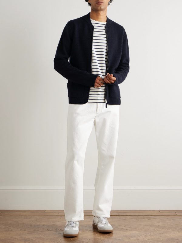 Virgin Wool and Cashmere-Blend Bomber Jacket - OU Virgin Wool and Cashmere-Blend Bomber Jacket - OU