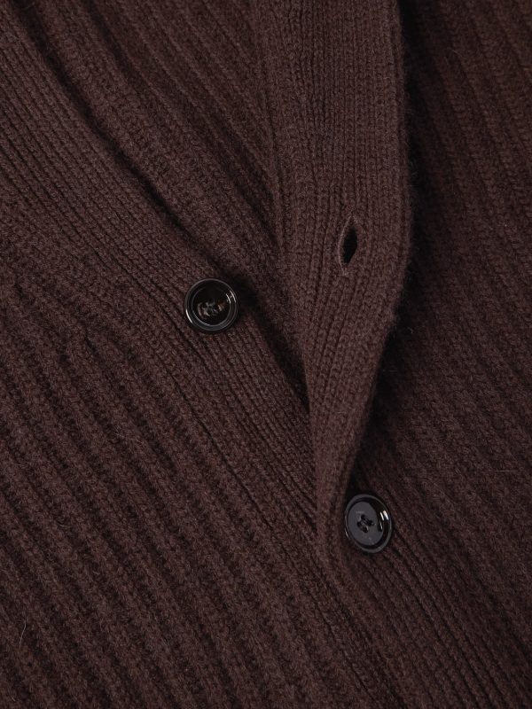 Shawl-Collar Wool and Cashmere-Blend Cardigan - CU