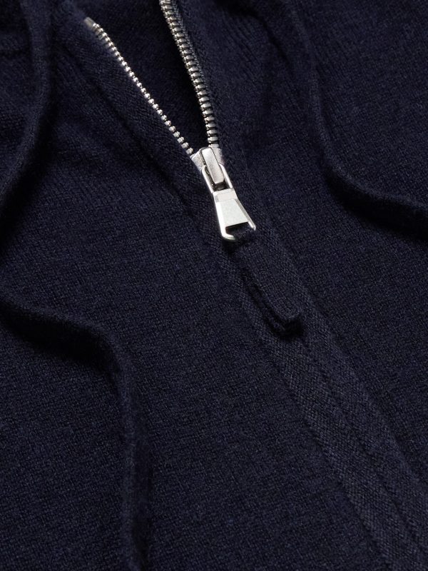 Virgin Wool and Cashmere-Blend Zip-Up Hoodie - CU Virgin Wool and Cashmere-Blend Zip-Up Hoodie - CU