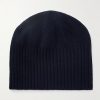 Ribbed Cashmere Beanie