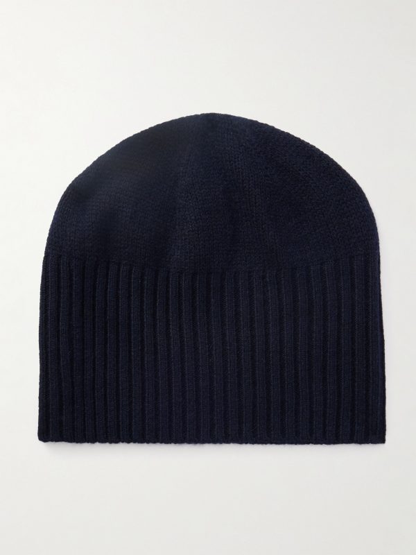 Ribbed Cashmere Beanie