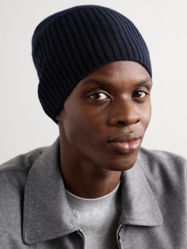 Ribbed Cashmere Beanie - OU