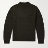 Cable-Knit Wool and Cashmere-Blend Mock-Neck Sweater Cable-Knit Wool and Cashmere-Blend Mock-Neck Sweater