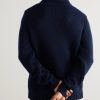 Shawl-Collar Virgin Wool and Cashmere-Blend Sweater - BK Shawl-Collar Virgin Wool and Cashmere-Blend Sweater - BK