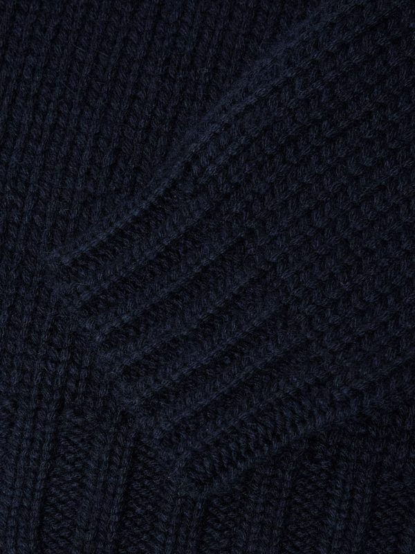 Shawl-Collar Virgin Wool and Cashmere-Blend Sweater - E1 Shawl-Collar Virgin Wool and Cashmere-Blend Sweater - E1