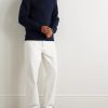 Shawl-Collar Virgin Wool and Cashmere-Blend Sweater - OU Shawl-Collar Virgin Wool and Cashmere-Blend Sweater - OU