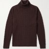 Slim-Fit Cable-Knit Cashmere-Blend Rollneck Sweater Slim-Fit Cable-Knit Cashmere-Blend Rollneck Sweater