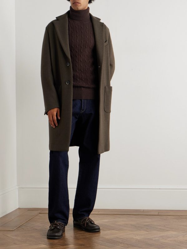 Slim-Fit Cable-Knit Cashmere-Blend Rollneck Sweater - OU Slim-Fit Cable-Knit Cashmere-Blend Rollneck Sweater - OU