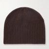 Ribbed Cashmere Beanie