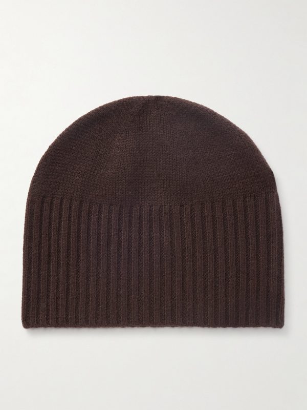Ribbed Cashmere Beanie