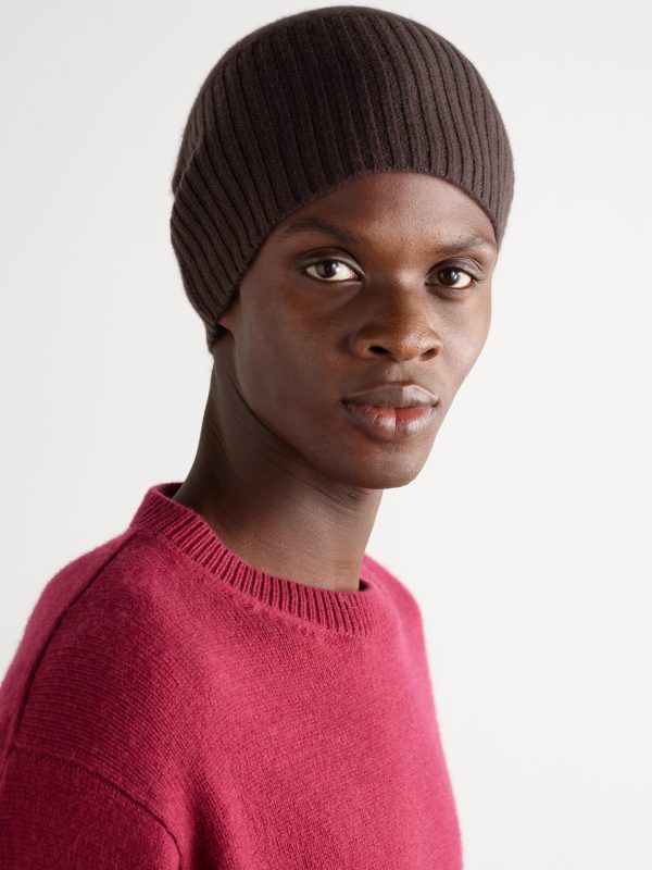Ribbed Cashmere Beanie - OU