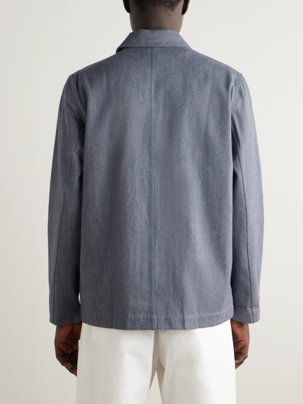 Belford Herringbone Cotton and Cashmere-Blend Jacket - BK