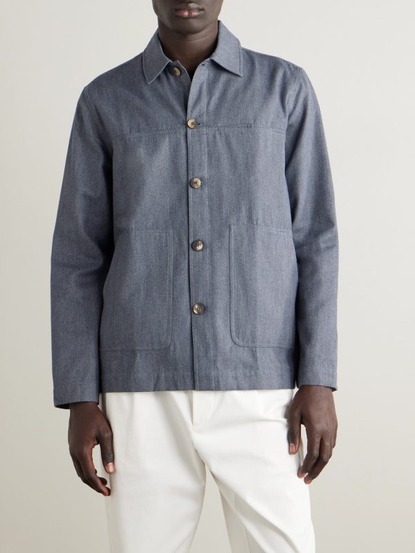 Belford Herringbone Cotton and Cashmere-Blend Jacket - FR