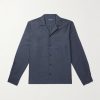 Safra Herringbone Cotton-Flannel Shirt Safra Herringbone Cotton-Flannel Shirt