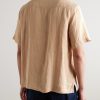 Angelo Camp-Collar Linen Shirt - BK Angelo Camp-Collar Linen Shirt - BK