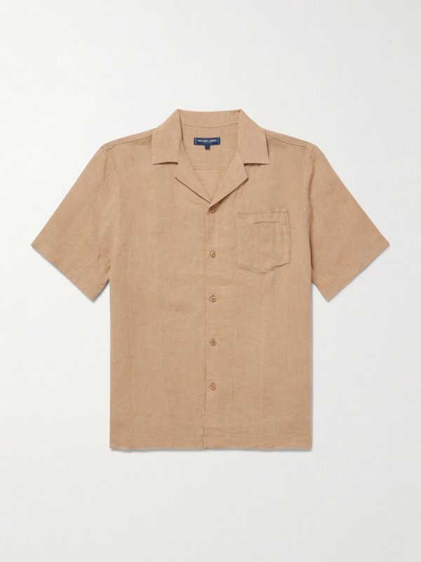 Angelo Camp-Collar Linen Shirt Angelo Camp-Collar Linen Shirt