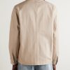 Fonted Herringbone Cotton Overshirt - BK