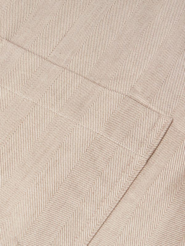 Fonted Herringbone Cotton Overshirt - E1