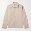 Fonted Herringbone Cotton Overshirt
