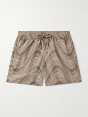 Rio Straight-Leg Mid-Length Recycled Jacquard Swim Shorts Rio Straight-Leg Mid-Length Recycled Jacquard Swim Shorts
