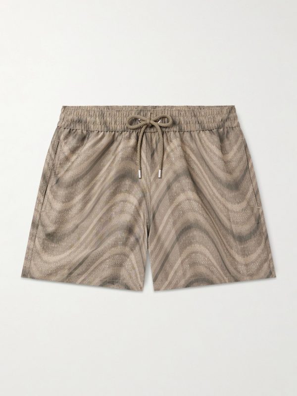 Rio Straight-Leg Mid-Length Recycled Jacquard Swim Shorts Rio Straight-Leg Mid-Length Recycled Jacquard Swim Shorts