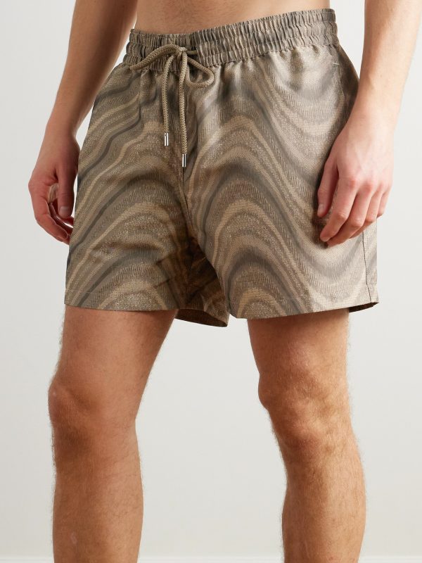 Rio Straight-Leg Mid-Length Recycled Jacquard Swim Shorts - OU Rio Straight-Leg Mid-Length Recycled Jacquard Swim Shorts - OU