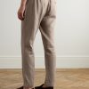 Oscar Straight-Leg Linen and Cotton-Blend Drawstring Trousers - BK Oscar Straight-Leg Linen and Cotton-Blend Drawstring Trousers - BK