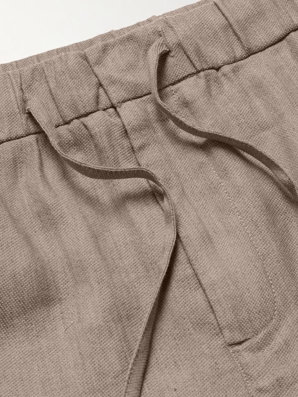 Oscar Straight-Leg Linen and Cotton-Blend Drawstring Trousers - E1 Oscar Straight-Leg Linen and Cotton-Blend Drawstring Trousers - E1