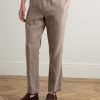 Oscar Straight-Leg Linen and Cotton-Blend Drawstring Trousers - FR Oscar Straight-Leg Linen and Cotton-Blend Drawstring Trousers - FR