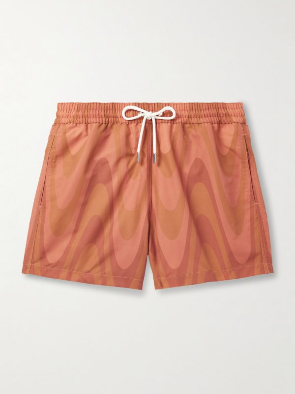 Rio Straight-Leg Mid-Length Printed Recycled Swim Shorts Rio Straight-Leg Mid-Length Printed Recycled Swim Shorts