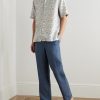 Roberto Camp-Collar Printed Linen Shirt - OU