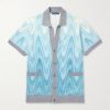 Romero Printed Brushed Wool and Cashmere-Blend Cardigan