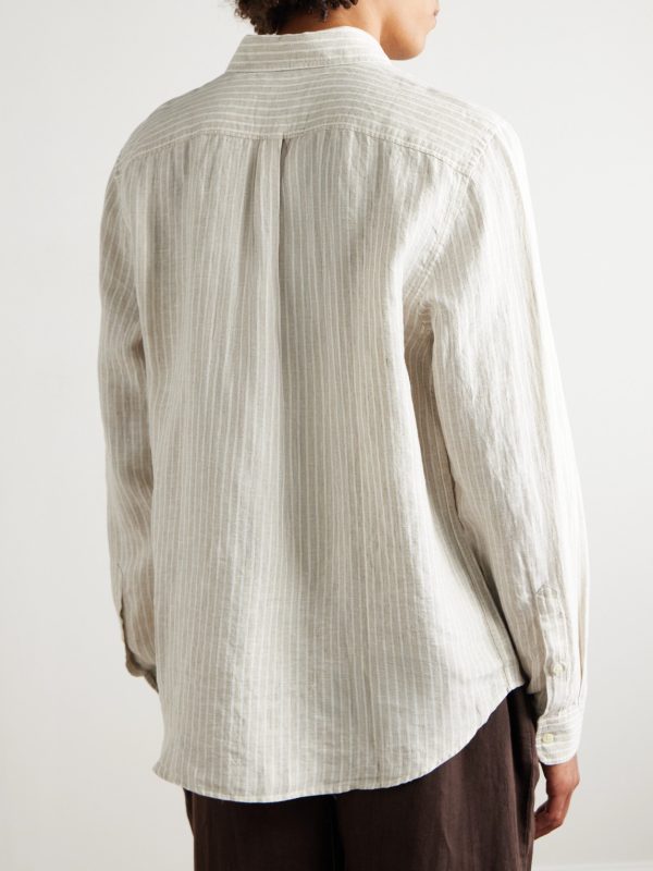 Telles Striped Linen Shirt - BK Telles Striped Linen Shirt - BK