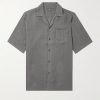 Angelo Camp-Collar Linen Shirt