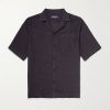 Angelo Camp-Collar Linen Shirt Angelo Camp-Collar Linen Shirt