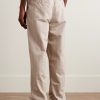 Aldo Wide-Leg Herringbone Cotton Trousers - BK Aldo Wide-Leg Herringbone Cotton Trousers - BK