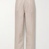 Aldo Wide-Leg Herringbone Cotton Trousers Aldo Wide-Leg Herringbone Cotton Trousers