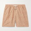 Santos Straight-Leg Mid-Length Printed Recycled Swim Shorts Santos Straight-Leg Mid-Length Printed Recycled Swim Shorts