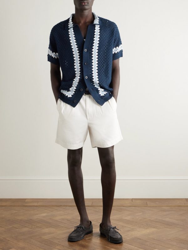 Pinto Crocheted Cotton Shirt - OU Pinto Crocheted Cotton Shirt - OU