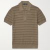 Vidal Open-Knit Cotton Polo Shirt