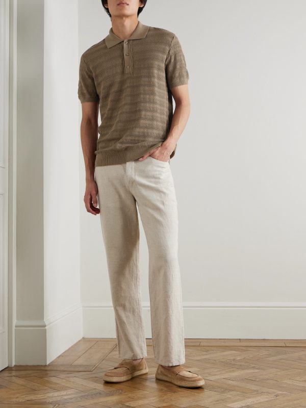Vidal Open-Knit Cotton Polo Shirt - OU