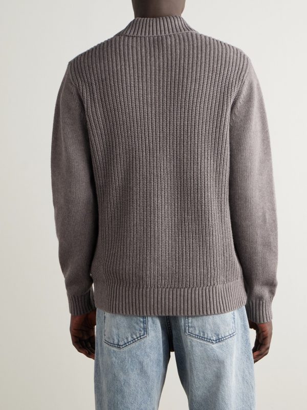 Romano Cotton and Cashmere-Blend Polo Sweater - BK Romano Cotton and Cashmere-Blend Polo Sweater - BK