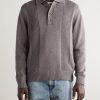 Romano Cotton and Cashmere-Blend Polo Sweater - FR Romano Cotton and Cashmere-Blend Polo Sweater - FR