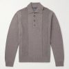 Romano Cotton and Cashmere-Blend Polo Sweater Romano Cotton and Cashmere-Blend Polo Sweater