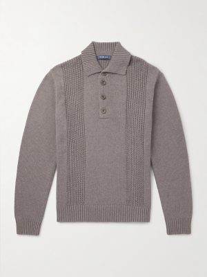 Romano Cotton and Cashmere-Blend Polo Sweater Romano Cotton and Cashmere-Blend Polo Sweater