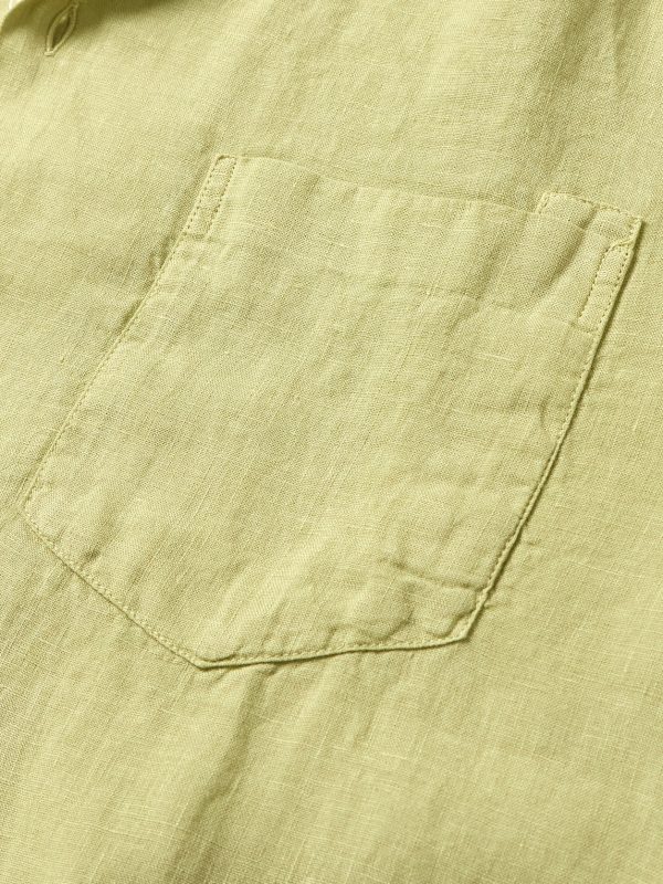 Angelo Camp-Collar Linen Shirt - E1 Angelo Camp-Collar Linen Shirt - E1